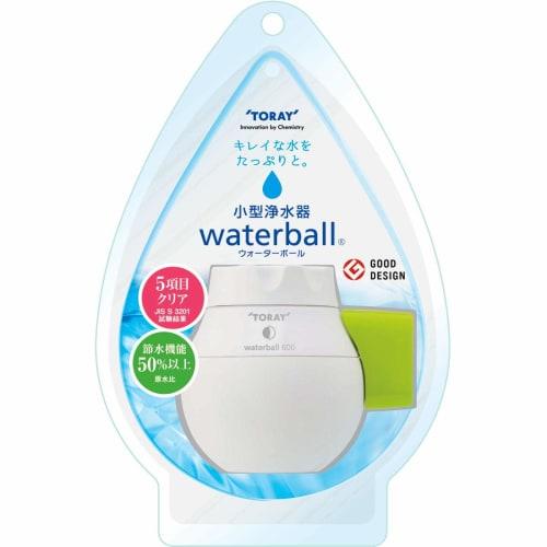 Toray Water Ball Faucet-Mounted Compact Water Purifier, White/Green, WB600B-G