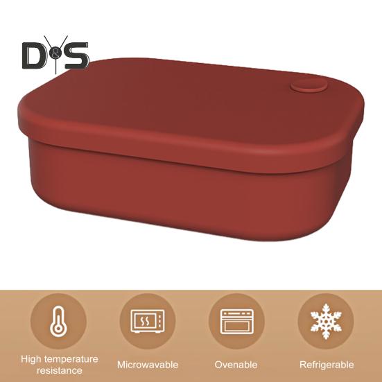 Silicone Lunch Box with Multi-compartments Leak-Proof BPA Free Food Storage Container Microwave/Oven/Freezer Safe Bento Box for Work Travel Picnic