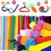 250/500pcs Colorful Pipe Cleaners Chenille Stem Indoor Decor Handicraft DIY Art Furry Strip Festival Party Birthday Gift XJM