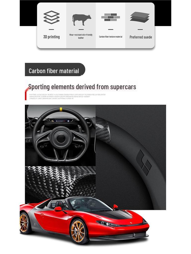 Applicable Ideal ONE L7 L8 L9 Universal Ultra-thin Suede Steering Wheel Cover - Four Seasons