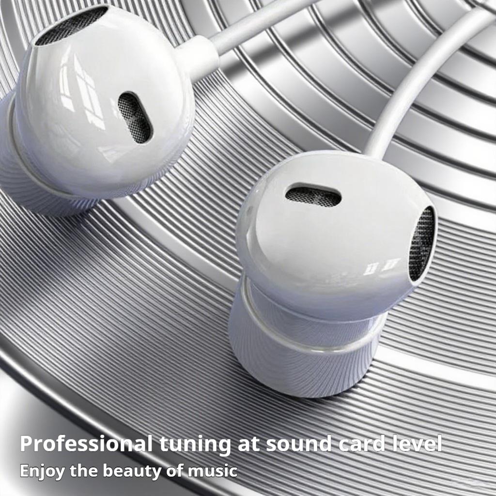 Professional Sound Card 9D Super Bass Earphones Type-C In Ear Headphones Karaoke/Live broadcast Headsets for Samsung With HD Mic