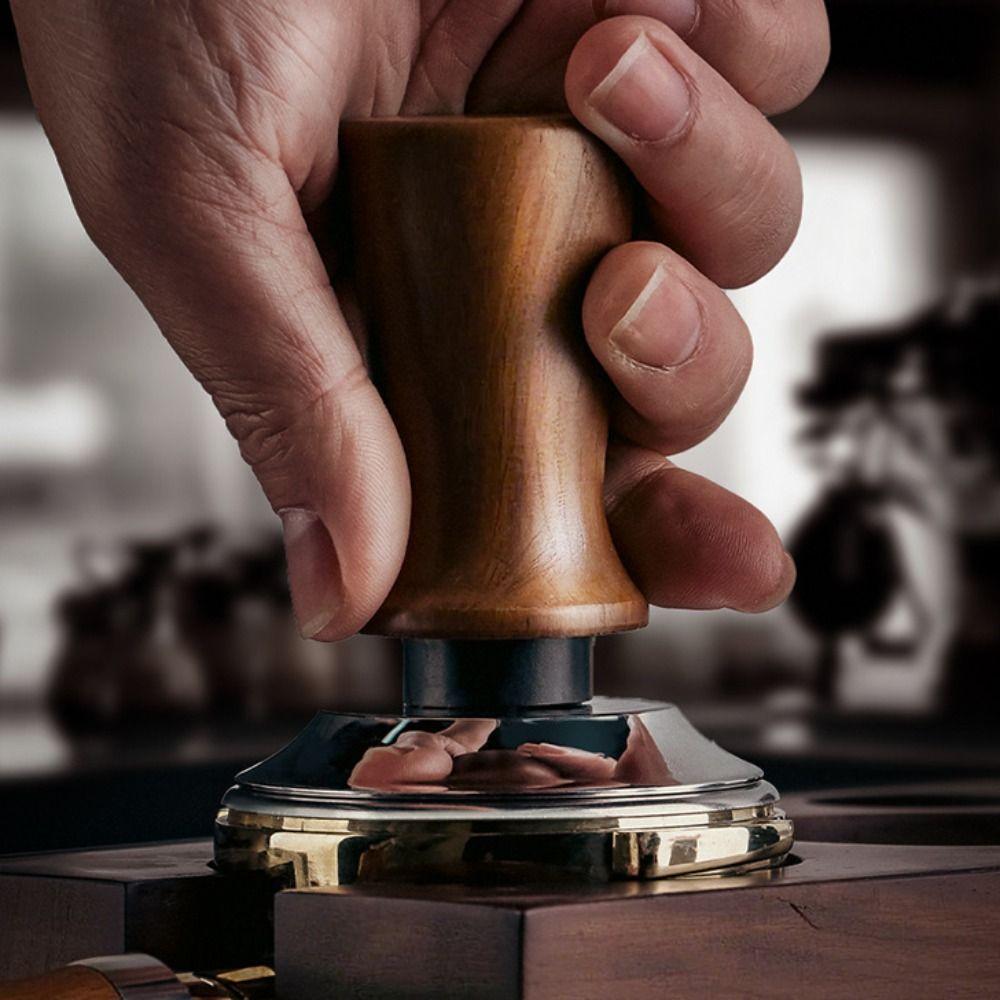 Self-rebounding Coffee Tamper Flat/threaded Bottom Coffee Powder Press Coffee Leveler  Barista