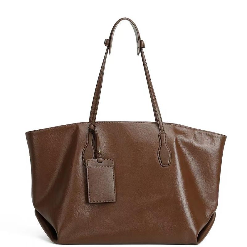 Cowhide Genuine Leather Large Soft Shoulder Tote Bags For Women 2026 Luxury Designer Big Shopping Work Ladies Handbags