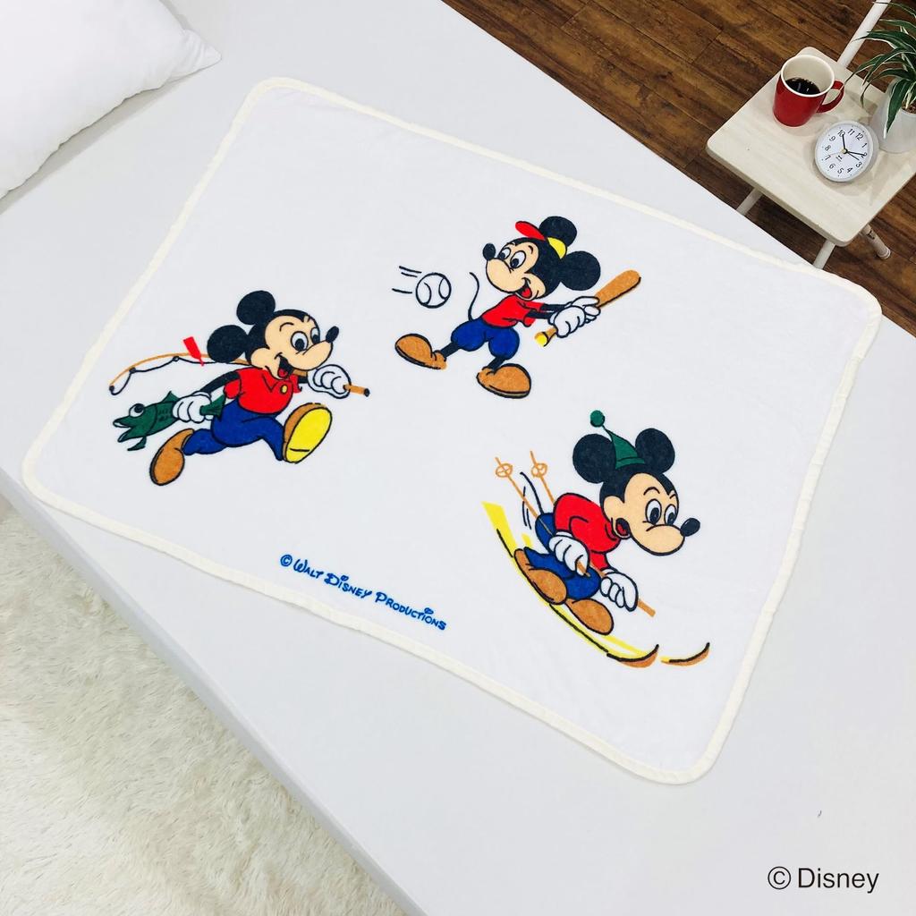 MORIPiLO Morishita Lap Blanket Misato Pottery Mickey Ivory 70x100cm Half Blanket Disney Character Goods 4621430