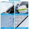 NUZEKY Windshield Cover for Ice and Snow: Car Windshield Snow Cover with 5 Layers Protection, Strong Magnetic Edges Frost Guard Windshield Cover, Car