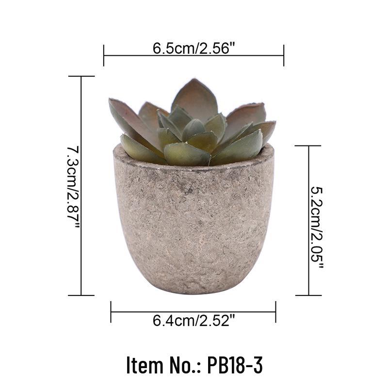 Indoor Retro Succulent Bonsai Fake Flower Ornament for Home and Living Room Décor
