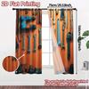 2pcs   2D FLAT PRINTING Curtains (Without Rod) Tool Wall Symphony Chic Curtain Fabric 100% Polyester Curtains Room Decor Suitable