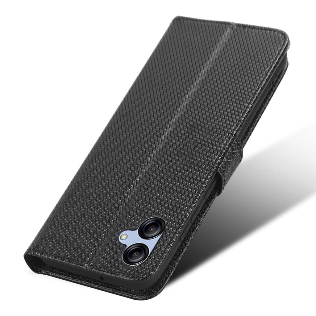 For Samsung Galaxy A04e 4G/F04 4G/M04 4G Magnetic Clasp Protective Phone Cover Diamond Texture PU Leather Foldable Stand Flip Wallet Phone Case