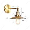 LED Minimalist Retro Gold E27 Wall Lamp Bedroom Bedside Lamp Home Dining Hall Corridor Staircase Decoration Lighting Fixture