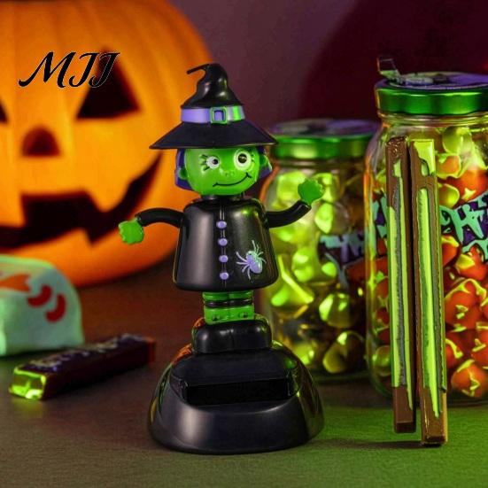 Solarbetriebenes Auto-Spielzeug Halloween-Dekoration, Cartoon Schwingende Armaturenbrett-Deko, Lustige Schwingende Figur Schaukel für Auto Haus Büro, Gruselig