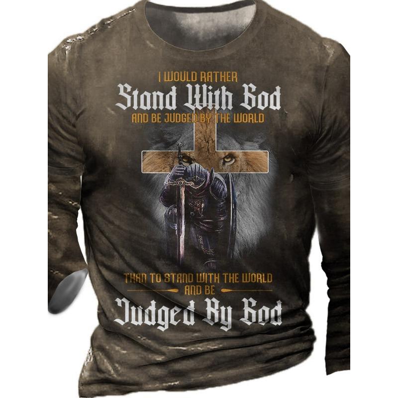 Men's Long Sleeve Graphic 3D Compass Boat Casual Sports Outdoor Sports T-Shirt Fitness Retro Classic Long Sleeve Top