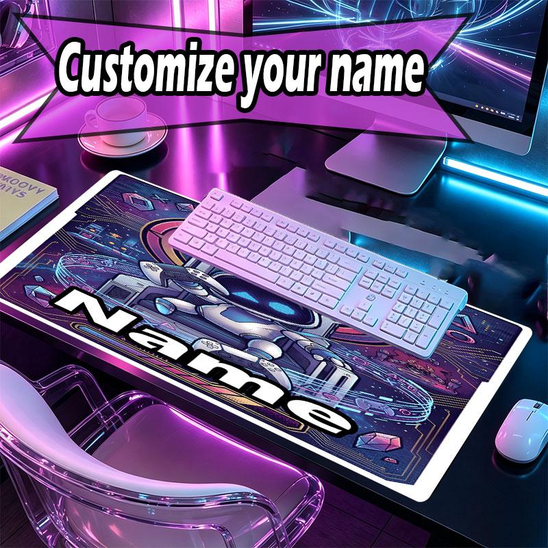 Mousepad Personalizat cu Nume și Model Cosmic Bot Crew, Covoraș pentru Birou Laptop PC, Covoraș Decorativ pentru Birou Acasă, Pad Tastatură Cadou