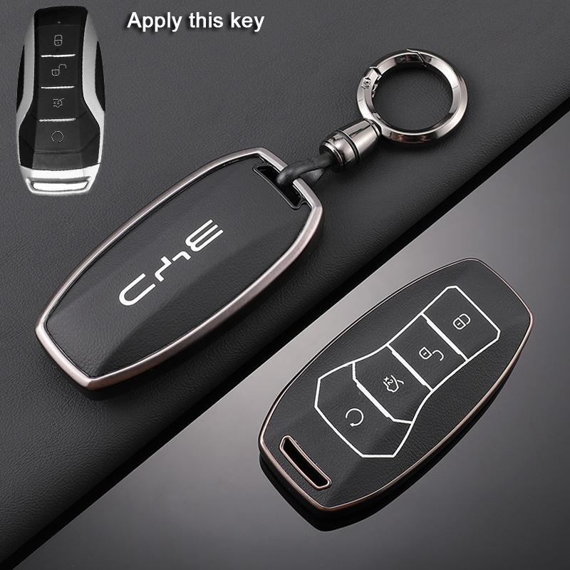 Car Key Case For BYD Yuan Plus ATTO 3 Song Han Pro Dmi Dolphin Seagull Seal U Leather Auto Accessories Keychain Key Cover Shell