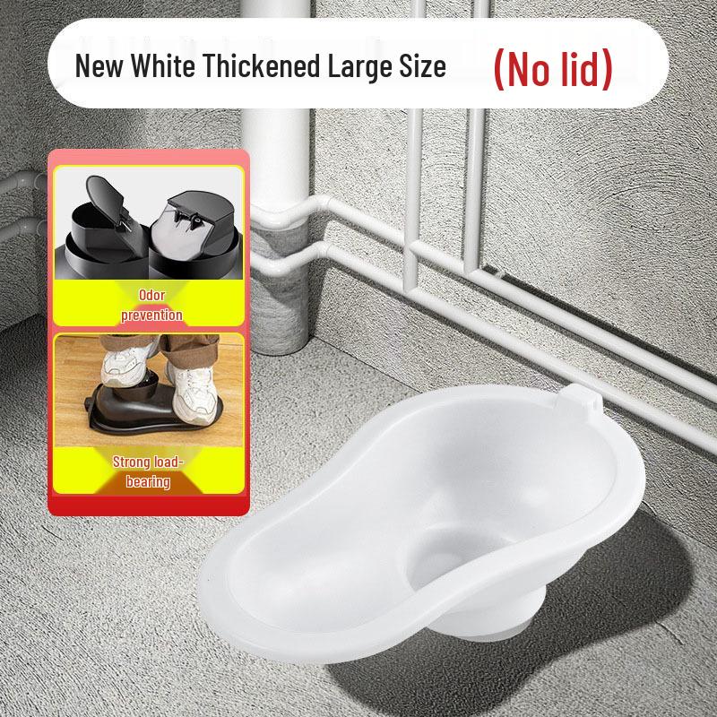Temporary Plastic Sit-Down Squat Toilet for Construction and Renovation Sites