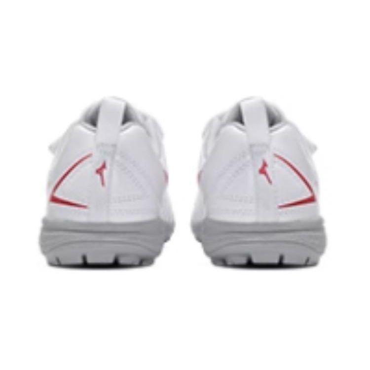 Mizuno Artificial Turf Comfortable Non-Slip Wear-Resistant Shock Absorbing Balance Low-Top Soccer Shoes Kids Sneaker White Red P1GE242660