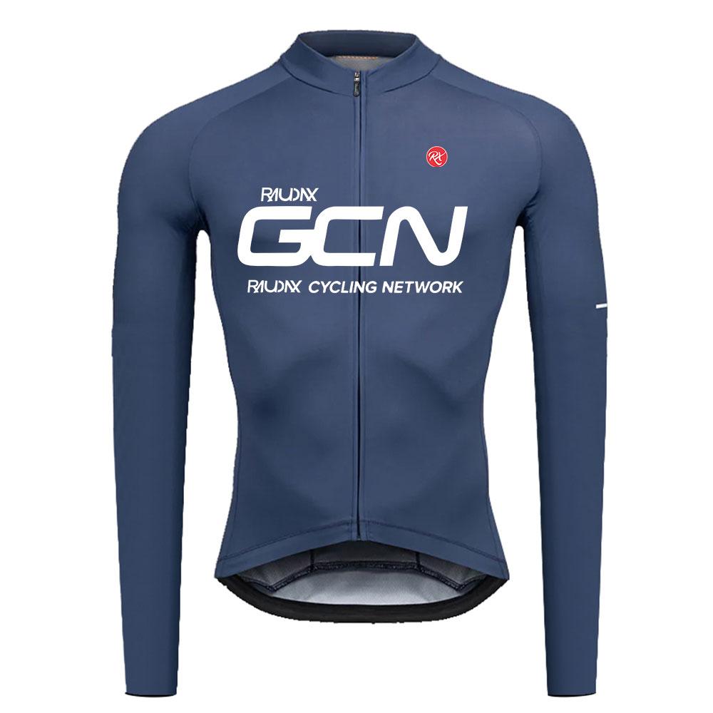 Raudax GCN Man's Long Sleeves Cycling Jersey Sets Mountain Bike Cycling Wear Road Bike Cycling Sportswear Ropa Ciclismo Maillot