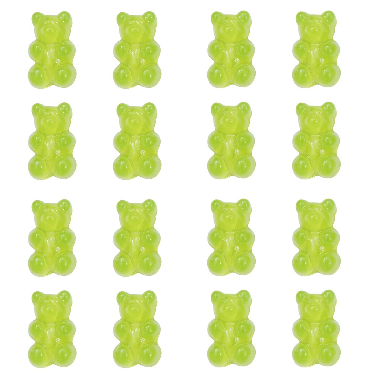 

10шт смолы конфеты медведь подвески бусины для DIY ожерелье браслет серьги изготовления ювелирных изделий 06 зелёный