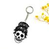 Human for Head Skull Keychain Drop Glue Mold Diy Halloween Pendant Backpack Decor Silicone Mold Epoxy Resin Crafting Mol