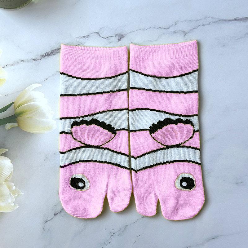 

Funny Socks Split Toe Socks Funny Gifts Autumn And Winter Middle Tube Boneless Seam Head Socks New Year Gift Christmas Gift M