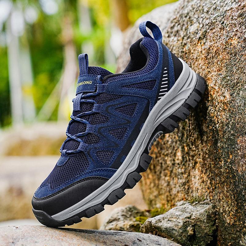 New Men's Mesh Shoes Non-slip Hiking Men's Shoes Breathable Large Size Outdoor Sports Running Off-road Shoes Men