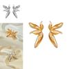 Chic European Style Floral Leaf Earrings In Premium Alloy For Fashionable Ladies