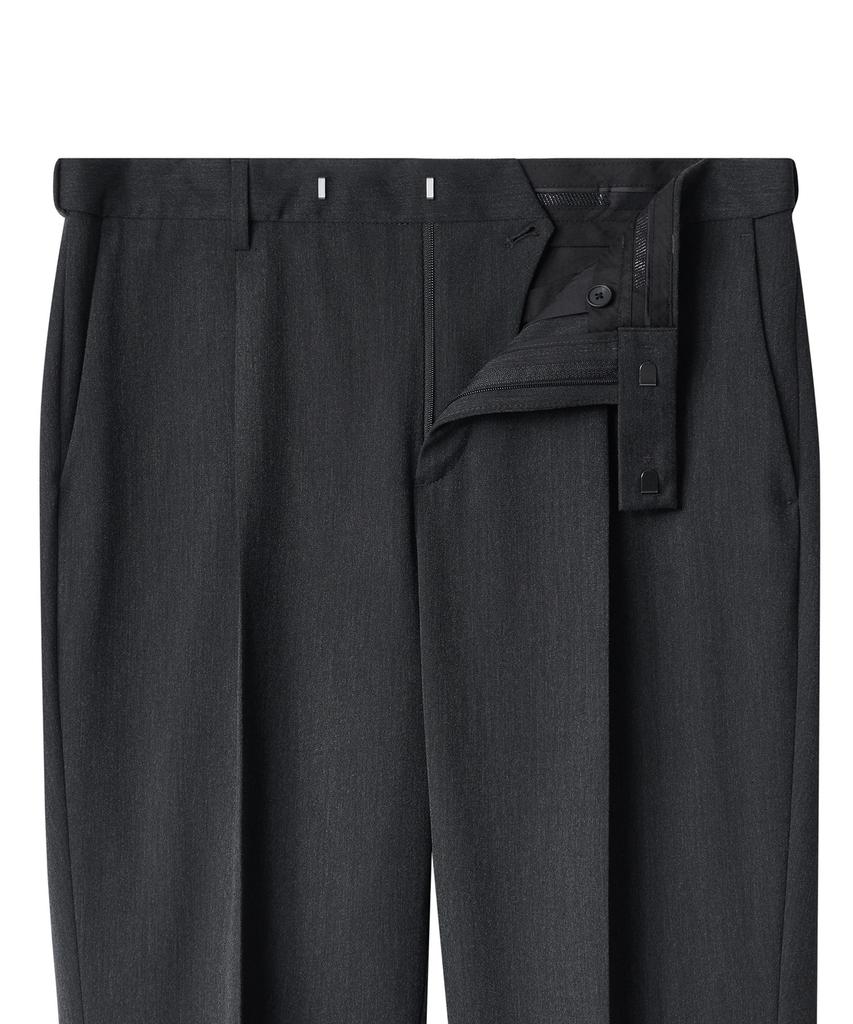 MUSINSA STANDARD Lightweight Wide Hidden Elastic Waist Slacks [Charcoal Gray]