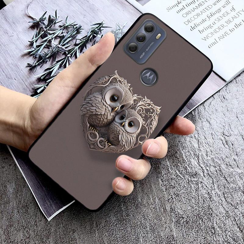 

Phone Case For Moto G85 G55 G05 G14 G75 G31 G50 G10 G20 G30 G60 G13 G32 G84 G54 G53 G72 G24 Power Owls Animal Moto G53