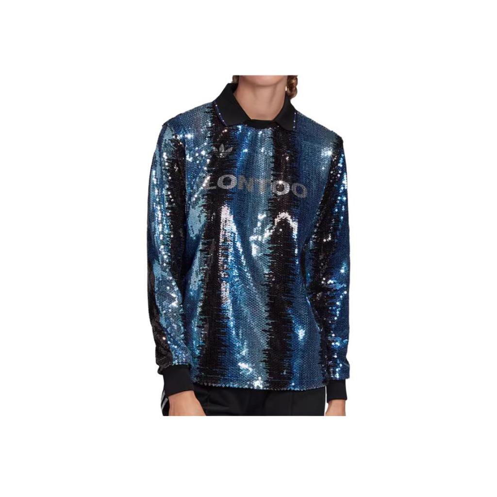 Adidas Originals Sports Lifestyle Series Comfortable Skin-Friendly Breathable Moisture-Wicking Color-Block Long Sleeve Nautical T-Shirt FM7298