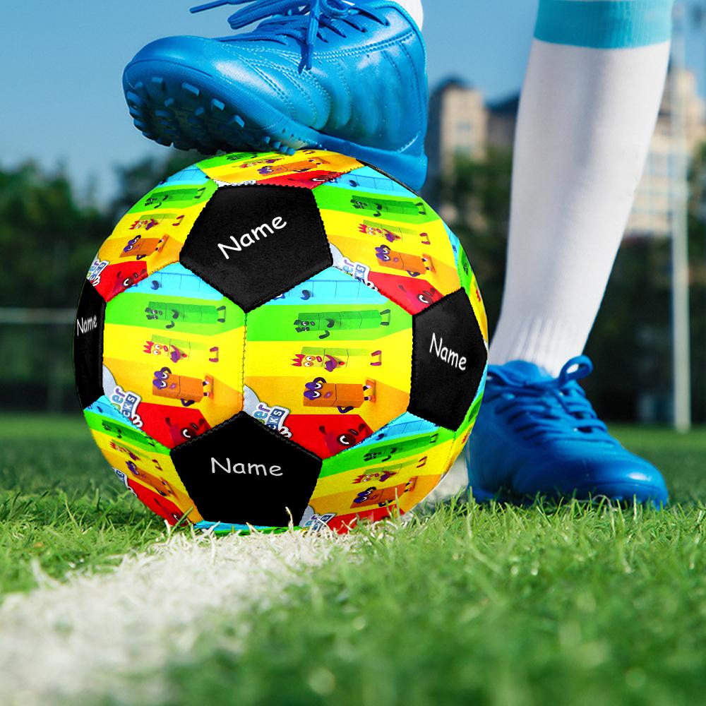 Custom Name Numberblocks Theme Size 5 Soccer Ball, Suitable for Both Indoor and Outdoor Matches, a Gift Suitable for Everyone.