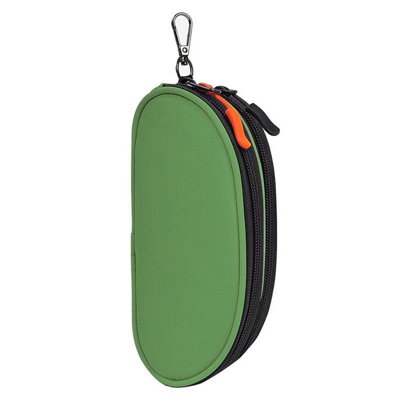 

1 шт. Двухслойный чехол-органайзер для солнцезащитных очков, водонепроницаемая дорожная сумка, многофункциональный прочный ящик для хранения, для деловых поездок green