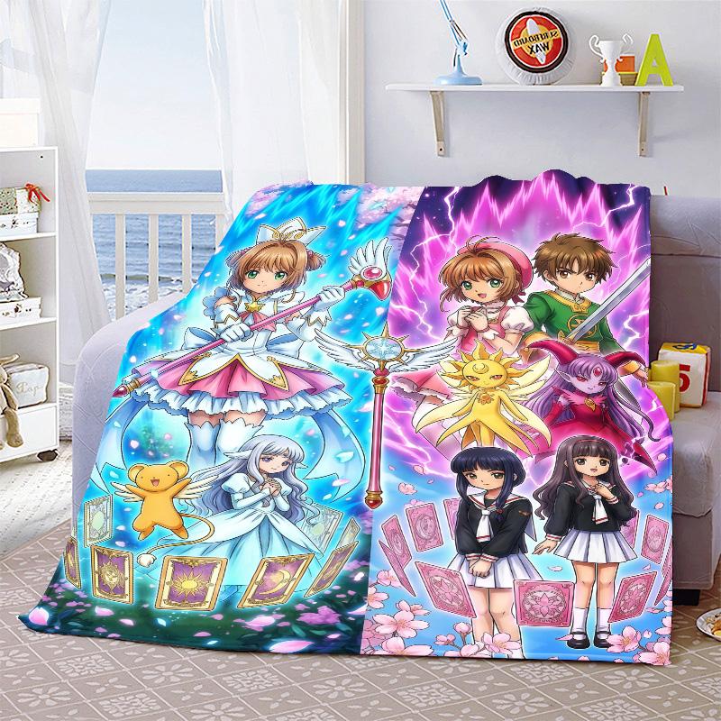 Cardcaptor Sakura Warm Throw Blanket Flannel Soft Cozy Lightweight Blanket for Bed Sofa Home Decor -QJY