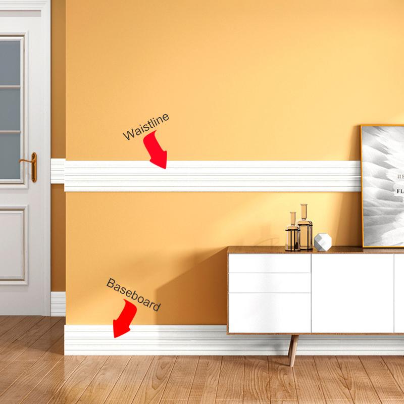 3D Self-adhesive Waistline Wall Sticker Internal And External Corner Line Wrapping Strip Ceiling Self-adhesive Border Beautification Strip