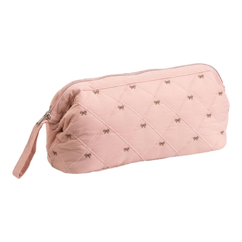 

Foldable Portable Travel for Hair Dryer Curling Iron and Makeup Dust Resistant Multiple Sections Bag рожевий