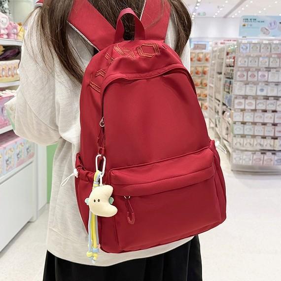 Schoolbag Wholesale New Japanese Ins High Value Fresh and Cute Backpack Female Junior High School Students Simple Large Capacity Backpack