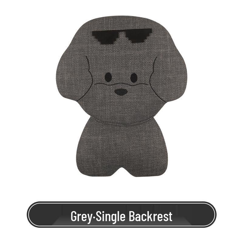 Puppy Cartoon Sunglasses Car Seat Cushion for Kia Models, All-Season Cotton Linen