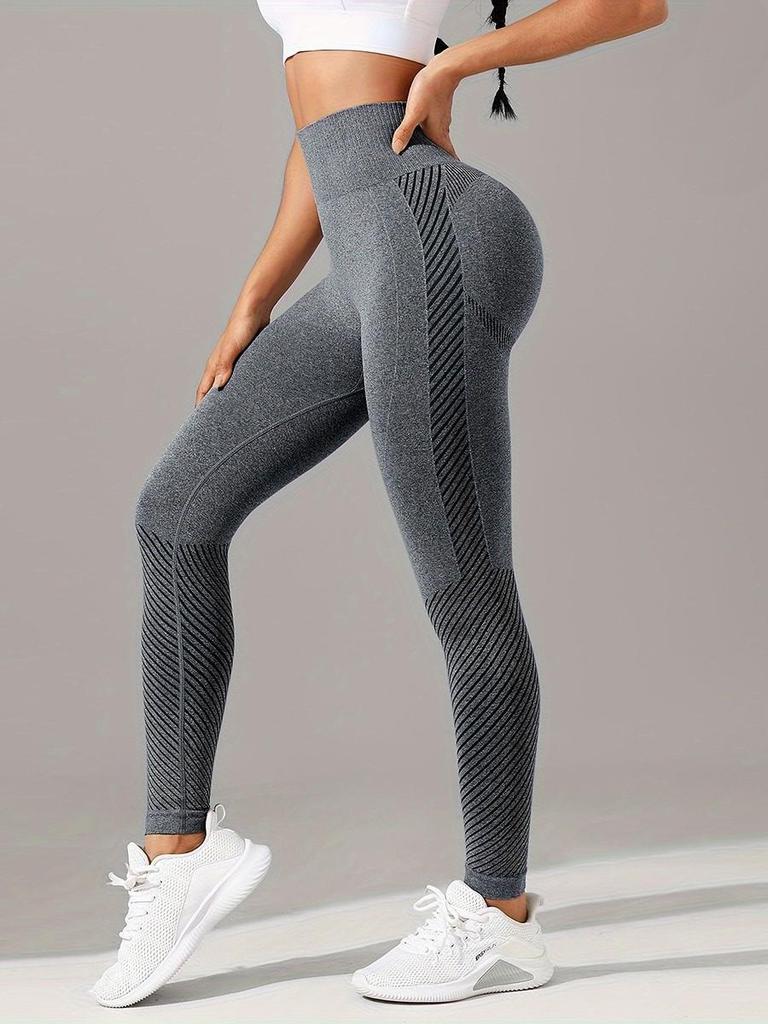 Hohe Taille Bauchkontrolle Yoga-Hose - Atmungsaktive Peach Butt Scrunch Leggings Damen Sportbekleidung