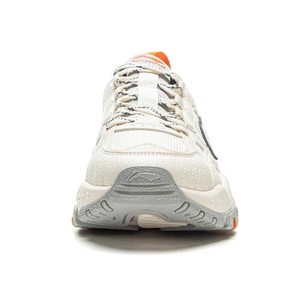 Li Ning Brown Sugar Cushioning Slip Resistant Abrasion Resistant Support Low top Casual Shoes Men's White Gray AGCV367-1