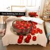2014 Cartoon Erdbeere Gemüse und Obst Bettwäsche Set Einzel Twin Voll Königin King Size Bett Set Teenager Schlafzimmer Bettbezug S