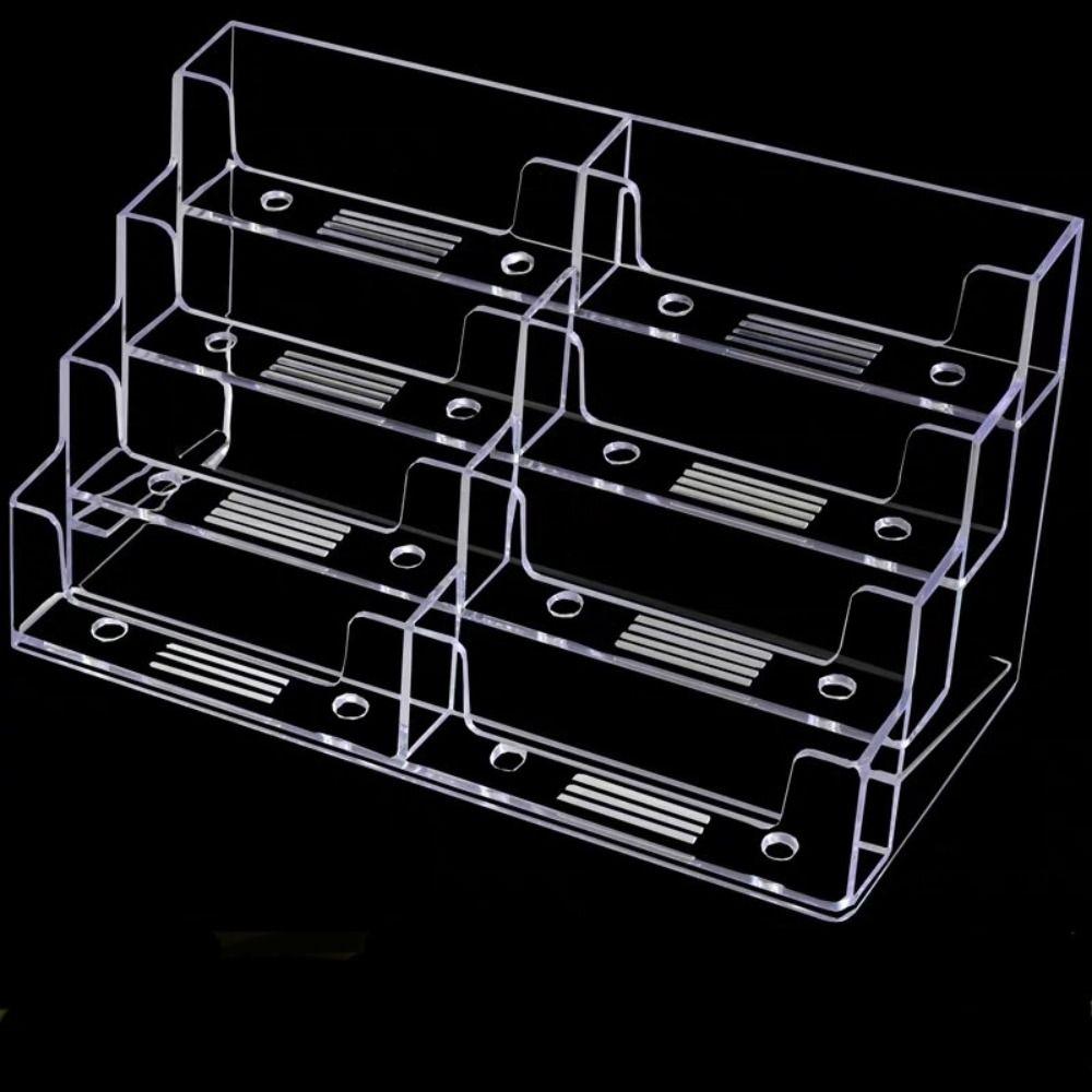 Transparent Name Card Display Stand Display Holder Business Card Storage Box Office Supplies