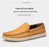 Men's Genuine Leather Slip-on Loafers - Spring Cowhide Casual Shoes