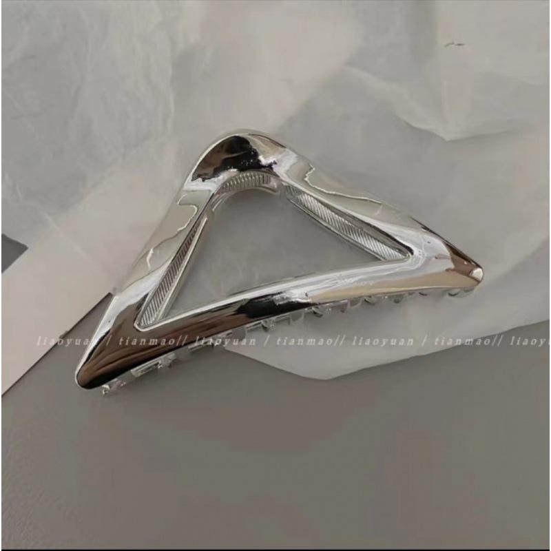 Dámská velká stříbrná spona do vlasů 2024 na léto