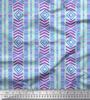 Soimoi Blue Japan Crepe Satin Fabric Aztec Geometric Print Fabric by the Metre 42 Inch