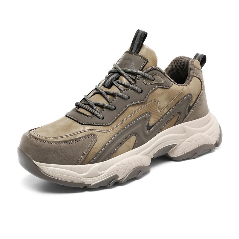 

Four-season Men s Casual Shoes,Thick-soled and Durable Men s Outdoor Hiking Shoes,Classic Khaki Sports Shoes, Men s Sports Shoes 39