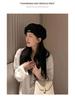 Zhao Lusi Inspired Retro Woolen Beret - Octagonal Painter Hat for Autumn/Winter.