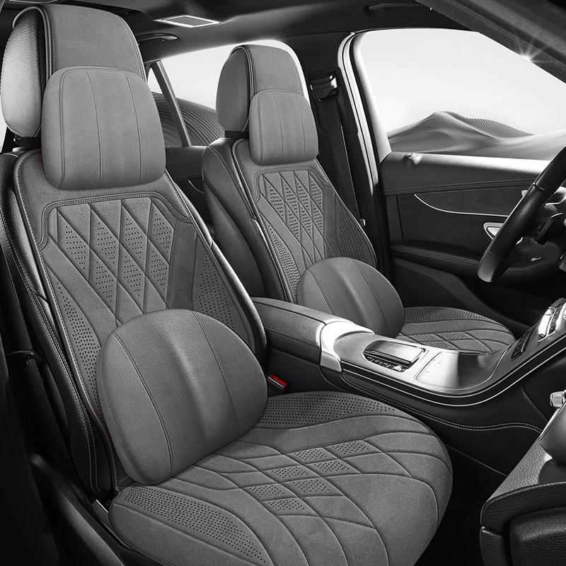 Universal Suede Car Seat Cushion for All Seasons - Fits SUVs, Sedans, and Pickup Trucks
