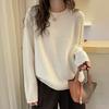 100% Wool Lazy Wind Crew Neck Wool Sweater 26 Spring Festival Loose Lace Loose And Thin Versatile Knitted Sweater Fashion