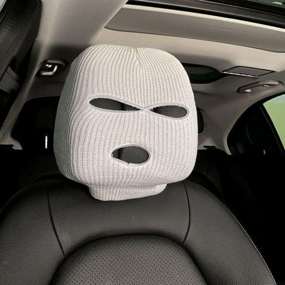Funny Universal Car Seat Cover Personality Dust-proof Ski Mask Car Seat Headrest Car Accessories
