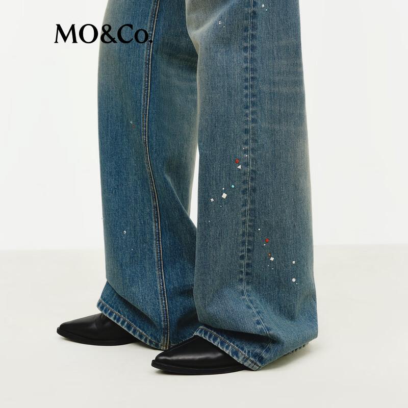 MO&Co. Women's High-Waist Straight-Leg Jeans