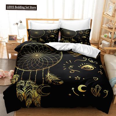 Traumfänger Bettbezug Set King Queen Größe Tribal Exotisch Floral Böhmischer Stil Polyester Bettwäsche Set Für Kinder Mädchen Junge Jugendliche