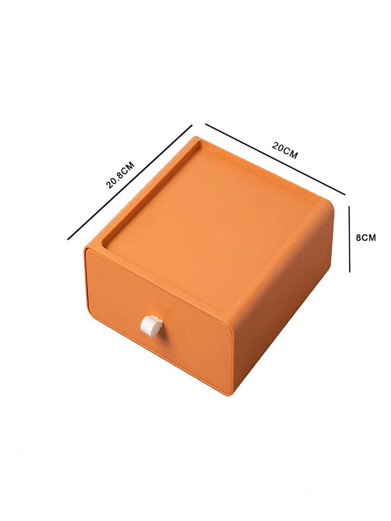 Desktop Drawer Storage Box Stackable Desk Storage Box with Handle Large Capacity Desktop Sundries Organizer Home Storage